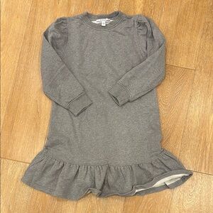 Derek Lam Gray Long Sleeve Ruffle Mini Dress